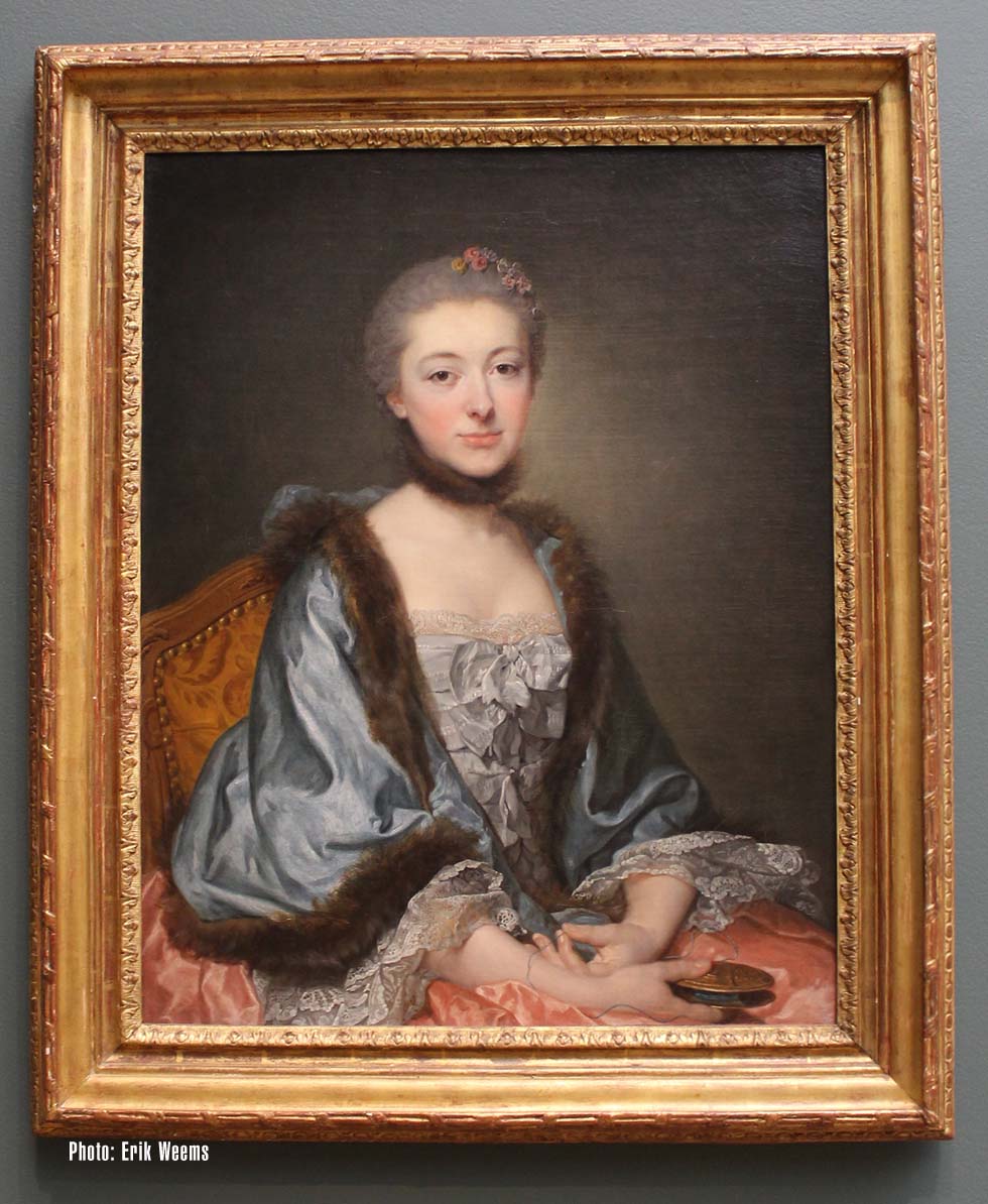 Portrait of Marie Angelique Verany de Varennes, Mme George Gougenot de Croissy - 1757 French Painting - America Collects Exhibit Wasington DC July 2017