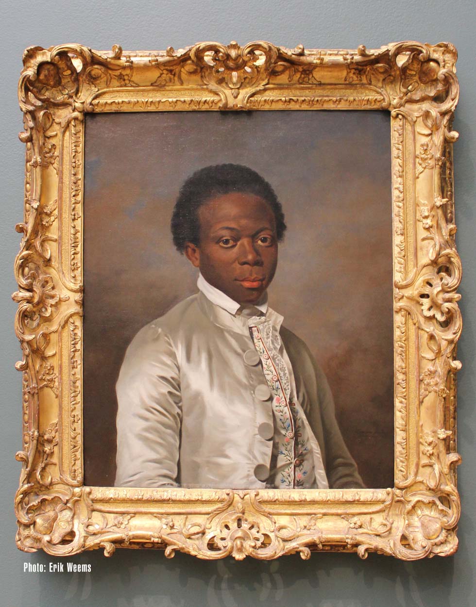 Portrait of a Youth in an Embroidered Vest - art by Marie Victoire Lemoine French Painting - America Collects Exhibit Wasington DC July 2017